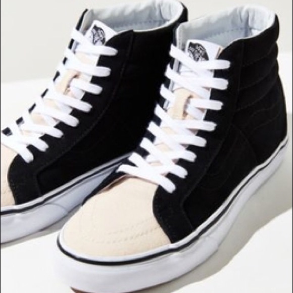 black and cream vans